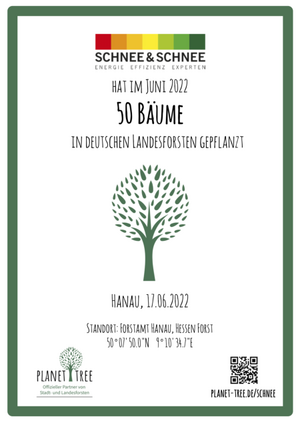 Baumpflanzung mit Planet Tree im HessenForst